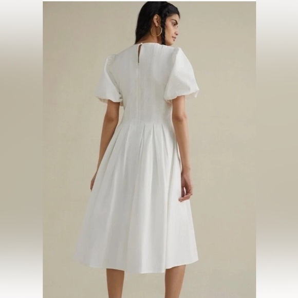 Anthropologie Eri + Ali Corset-Seamed Midi Dress Size 4 White NWT - Picture 3 of 12